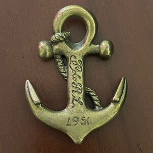 Vintage Brass Anchor Decor